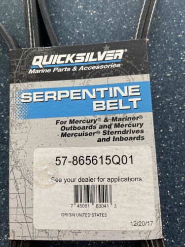 New Quicksilver Serpentine Belt 57-865615Q01 - Fresh Stock Dated February 2026