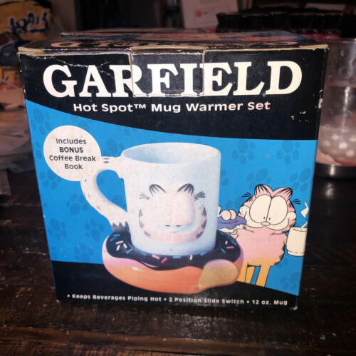Salton Beverage Mug Warmer Garfield the Cat Hot Spot Set Donut Shape - Fresh Stock Dated February 2026