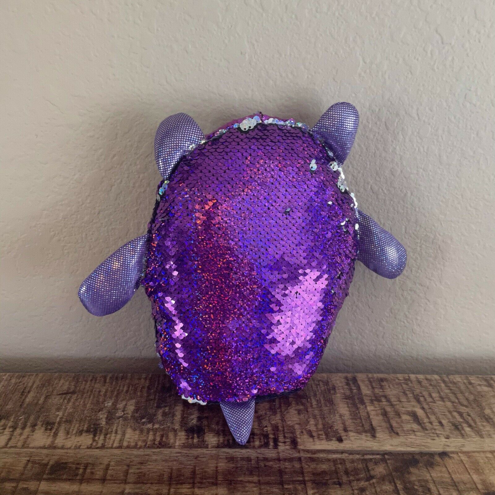 Owl Reversible Flip Sequin Pillow Plush Shimmer Sparkle Purple Bedding Spring - Fresh Stock Dated December 2025