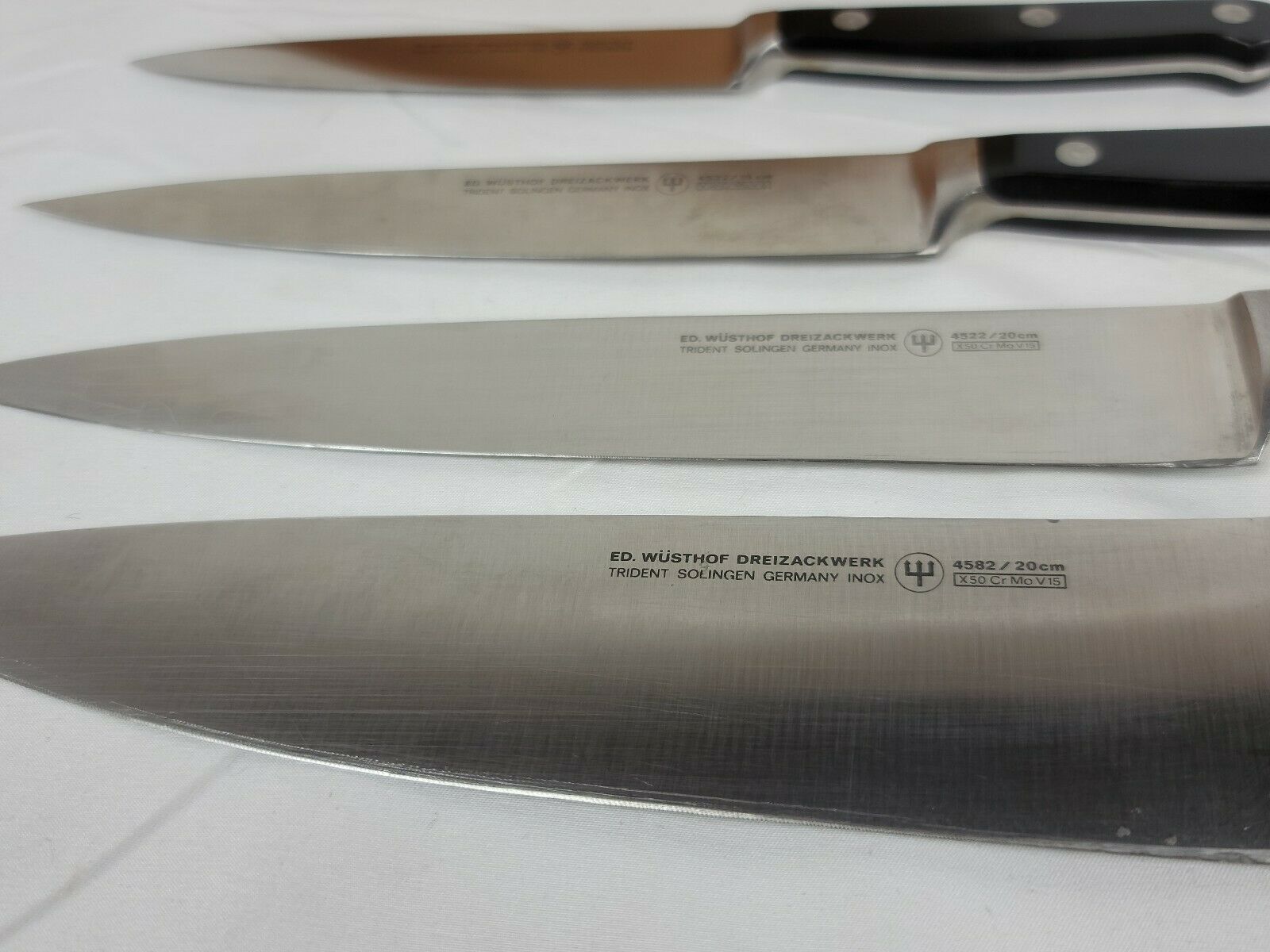 Wusthof Trident 9pc Knife Set with Original Block and Ceramic Sharpener - Fresh Stock Dated December 2025