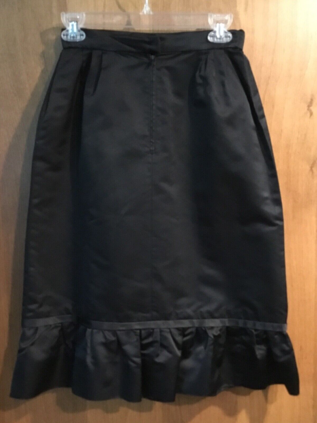 Vintage Pencil Skirt Womens Black Heavy Silky Satin Pin Up Rockabilly Movie Star - Fresh Stock Dated March 2026