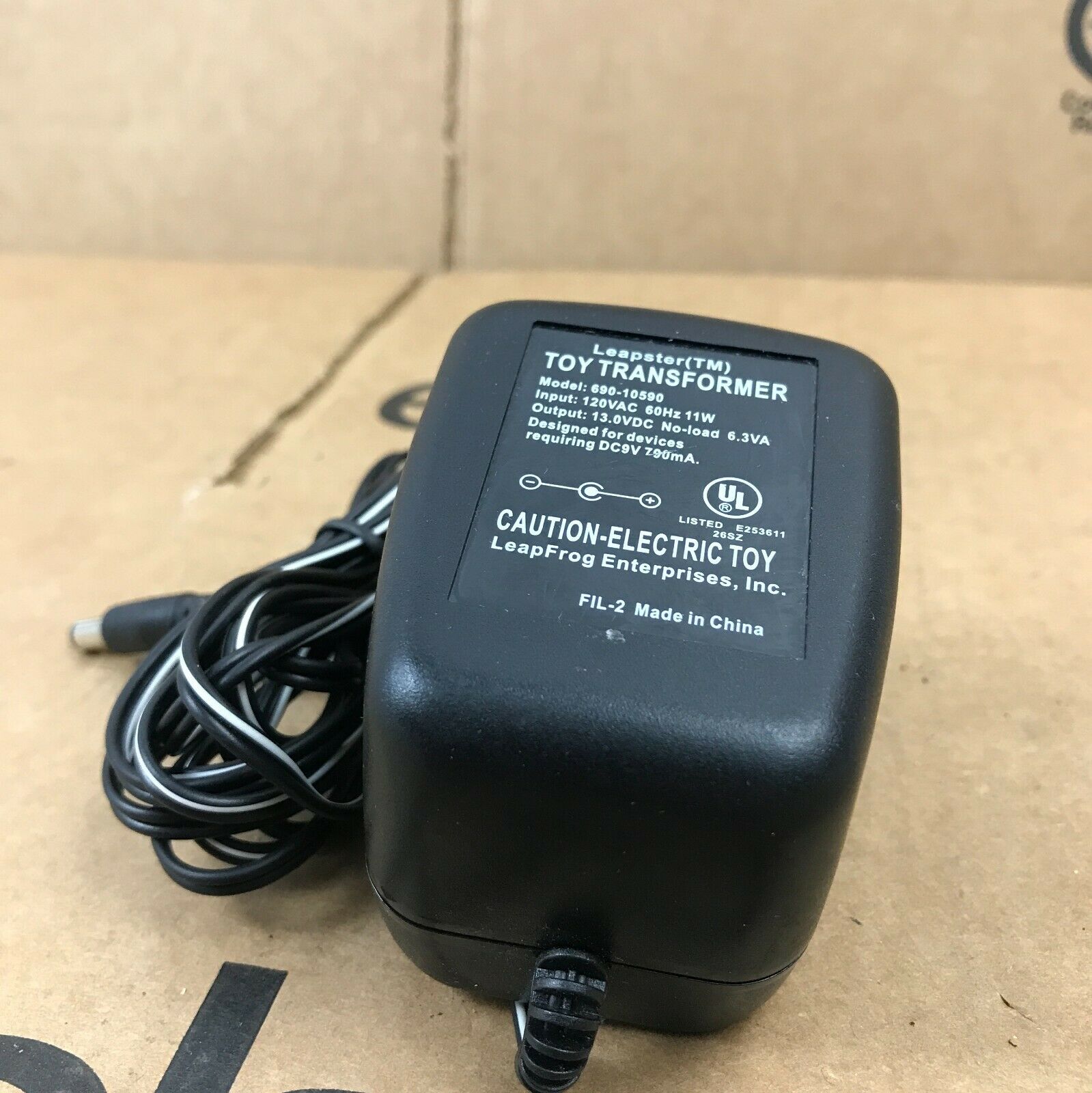LEAPSTER TOY TRANSFORMER ADAPTER CHARGER Model 690-10590 DC 9V 700mA - Fresh Stock Dated February 2026