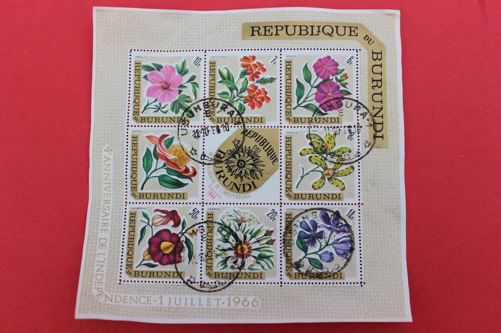 BURUNDI stamp  FLOWERS SHEET - Fresh Stock Dated January 2026