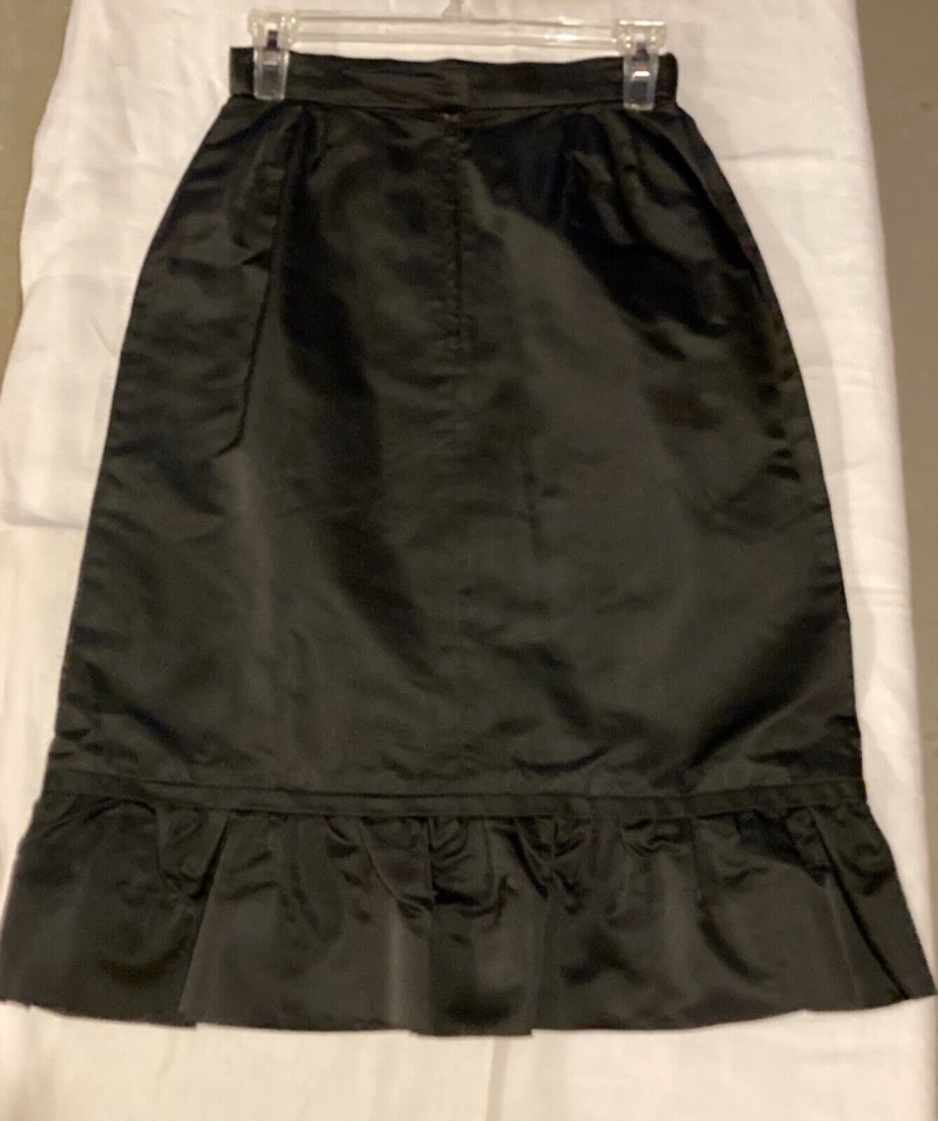 Vintage Pencil Skirt Womens Black Heavy Silky Satin Pin Up Rockabilly Movie Star - Fresh Stock Dated March 2026