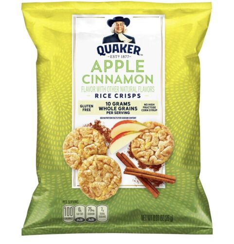 36-Quaker Rice Cakes Crisps Variety CASE 100cal Healthy Snack Gluten Free Chips - Fresh Stock Dated December 2025