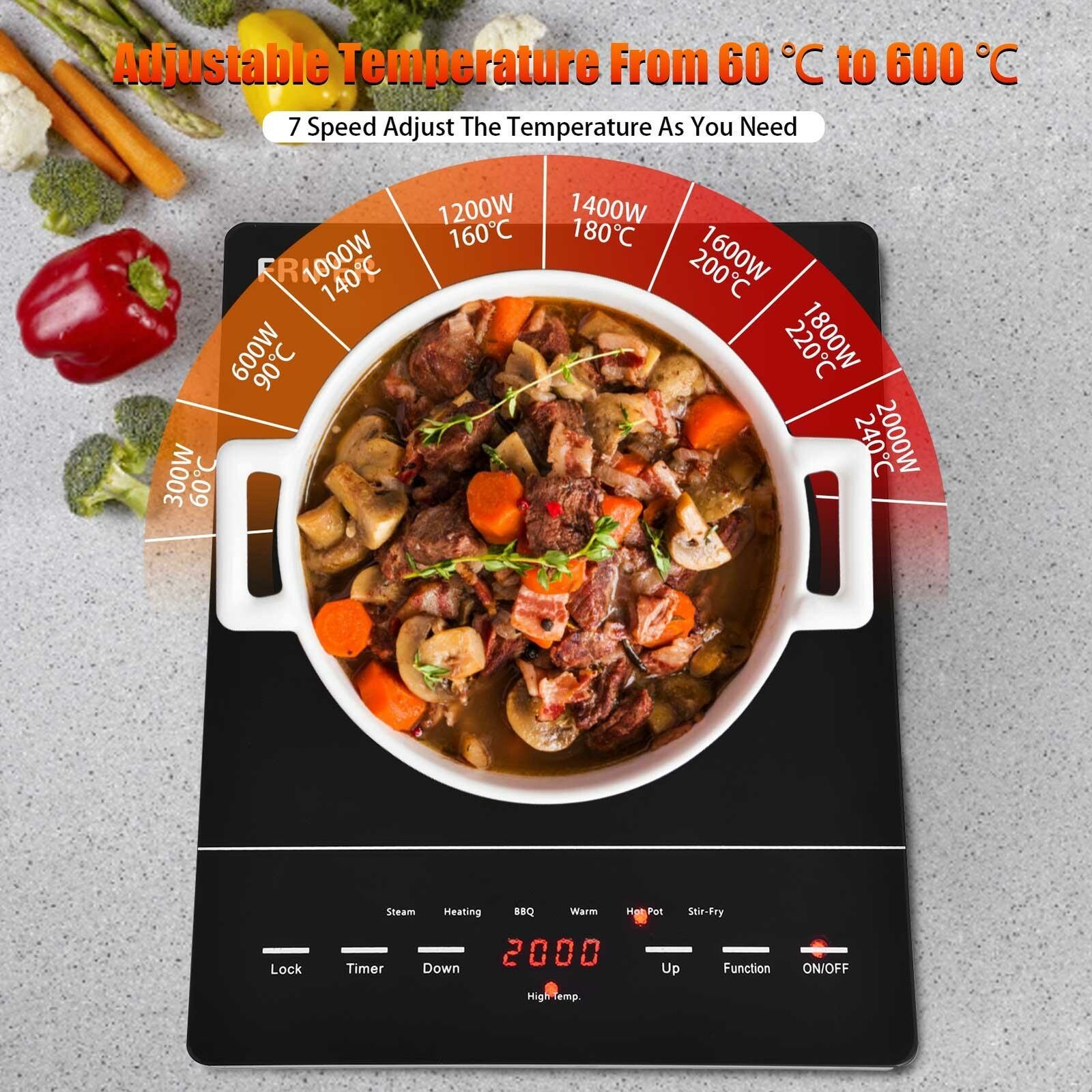 Electric Cooktop Burner Infrared Ceramic Glass Hot Plate Cooking Stove 220V - Fresh Stock Dated December 2025