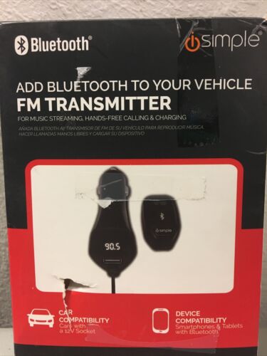 iSimple Bluetooth FM Transmitter BT43IS - Fresh Stock Dated December 2025
