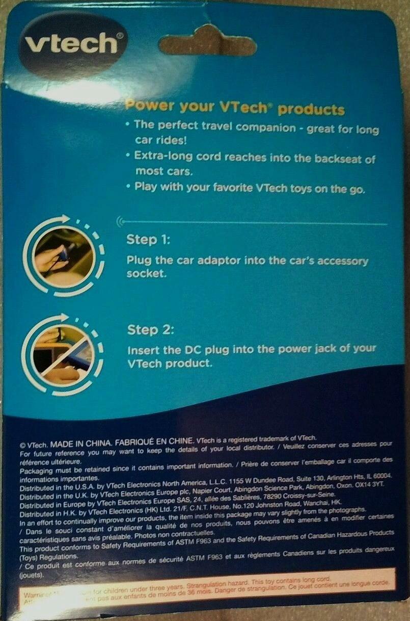 vtech Car Adaptor Charger~NEW~Genuine~InnoTab~MobiGo~V.Reader ~Adapter - Fresh Stock Dated February 2026