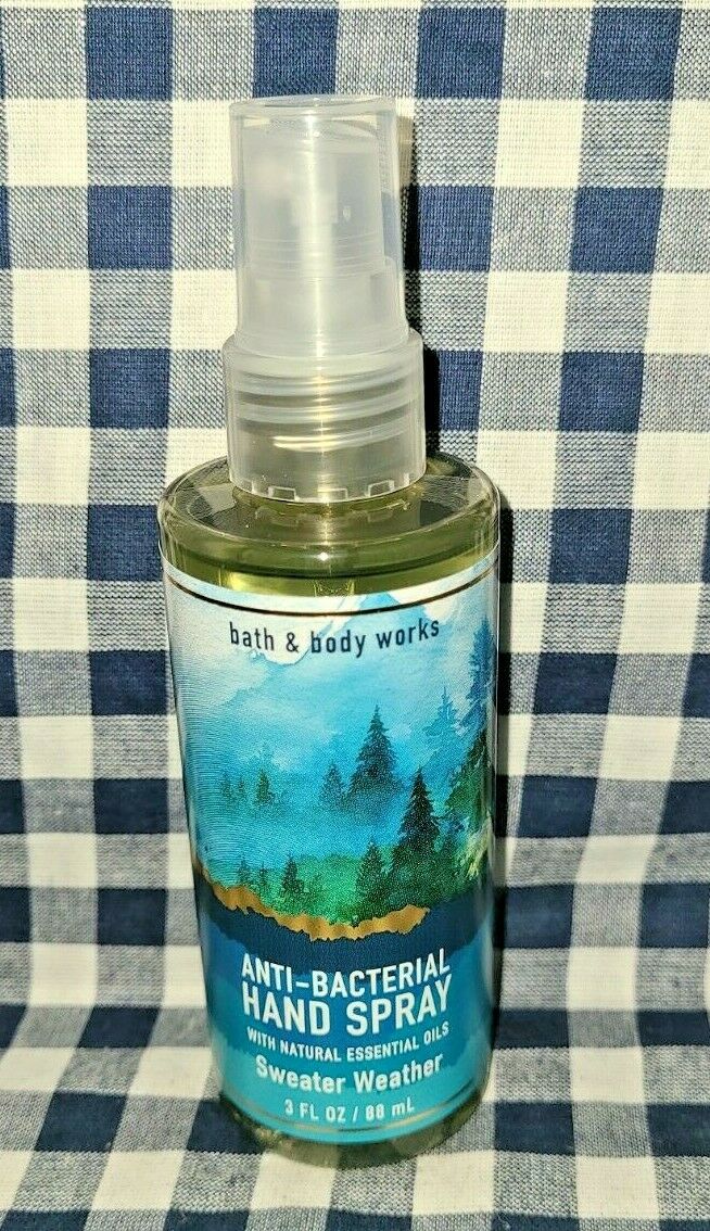 NEW 2-Pack Sweater Weather Anti-Bacterial Spray Sanitizer 3 oz Bath & Body Works - Fresh Stock Dated February 2026