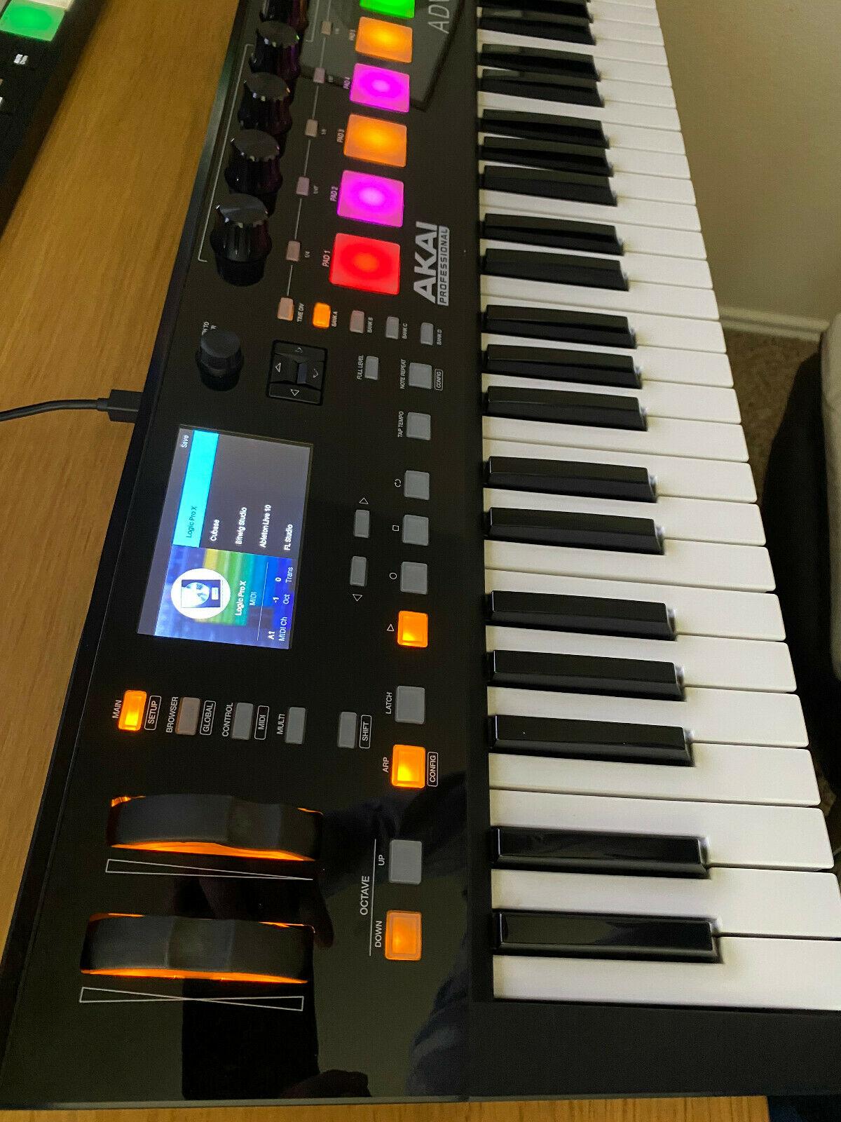 AKAI Advance 49 USB Keyboard Controller w/ USB Cable Only, used, works! AS IS! - Fresh Stock Dated February 2026