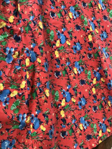 Vintage Copley Square Ltd. Cotton Wrap Skirt Women's 9 Small Red Novelty Print! - Fresh Stock Dated February 2026
