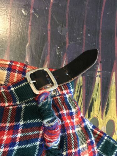 Vintage LS Ayres Plaid Kilt Wool Wrap Skirt Buckle Made in Scotland Rock - 00 - Fresh Stock Dated March 2026