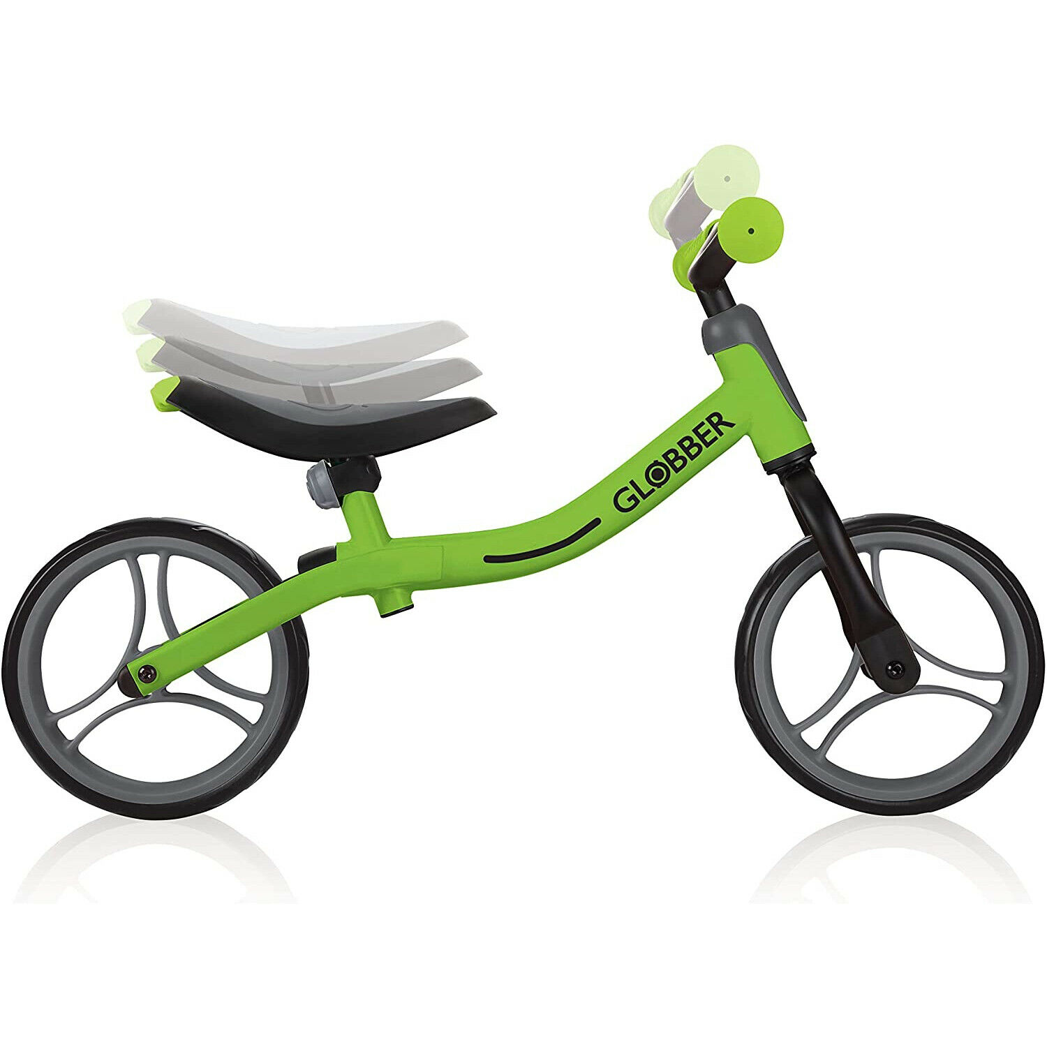 Globber GO BIKE Adjustable Balance Training Bike for Toddlers, Green & Black - Fresh Stock Dated February 2026