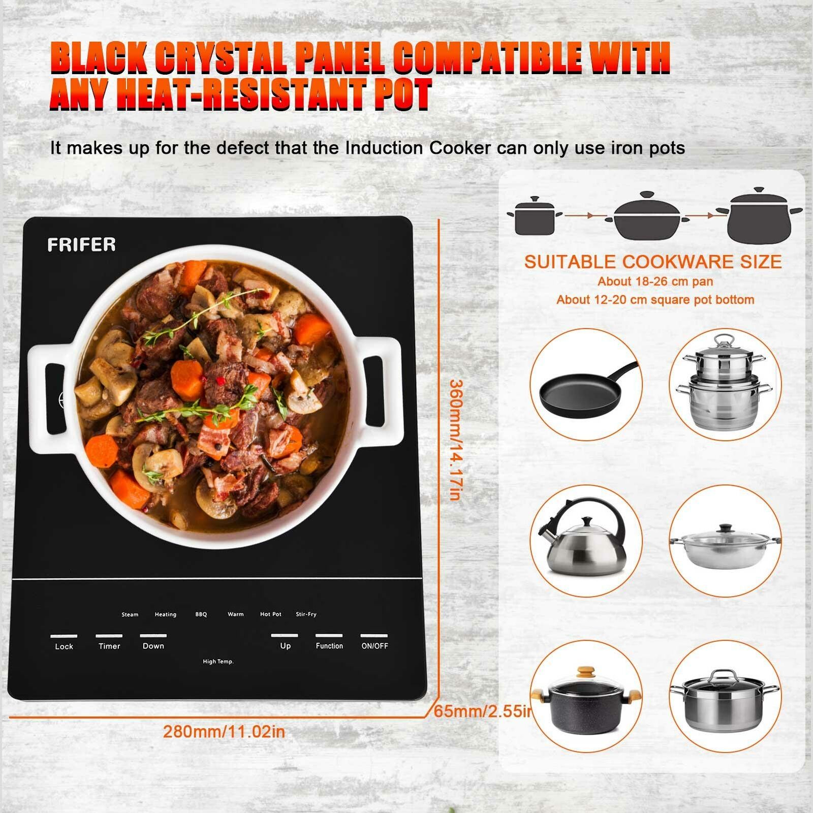 Electric Cooktop Burner Infrared Ceramic Glass Hot Plate Cooking Stove 220V - Fresh Stock Dated December 2025