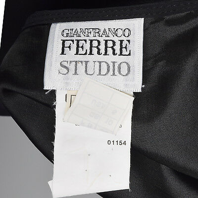 XXS 1990s Gianfranco Ferre Studio Silk Micro Mini Skirt VTG Black Slip Skirt - Fresh Stock Dated February 2026
