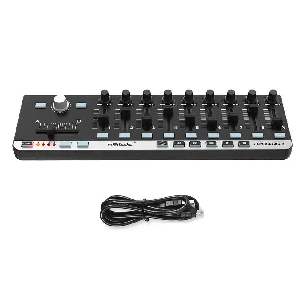 MIDI Worlde Easy Control Mini 9 Portable USB 9 Slim-Line Control Controller B2Y7 - Fresh Stock Dated February 2026