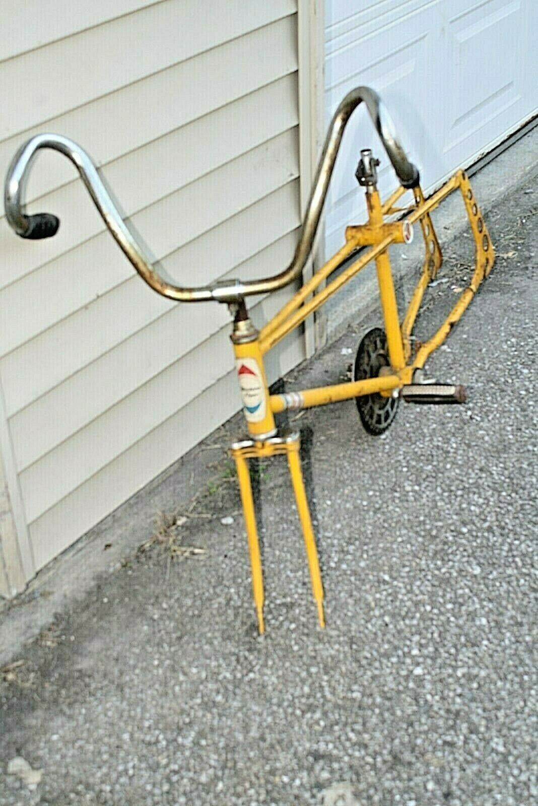 Rare Vintage Western Flyer 1950's Bike w curled handle bars 1 original tire nice - Fresh Stock Dated February 2026