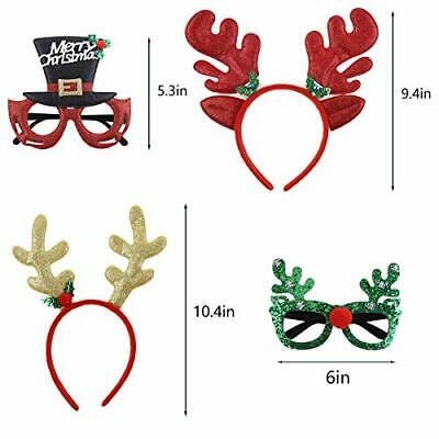 CCINEE Christmas Headbands and Glasses Frames for Christmas Holiday New Years D - Fresh Stock Dated December 2025
