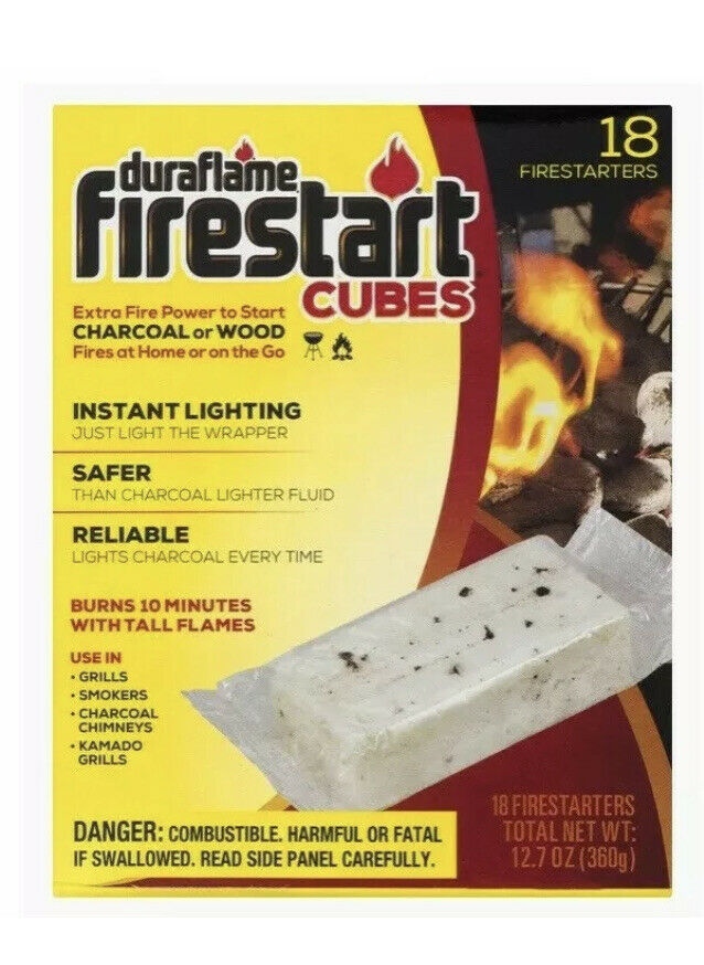 Duraflame Firestart Cubes 18 Pack Firestarters, Start Fires Fast & Easy No Mess - Fresh Stock Dated February 2026