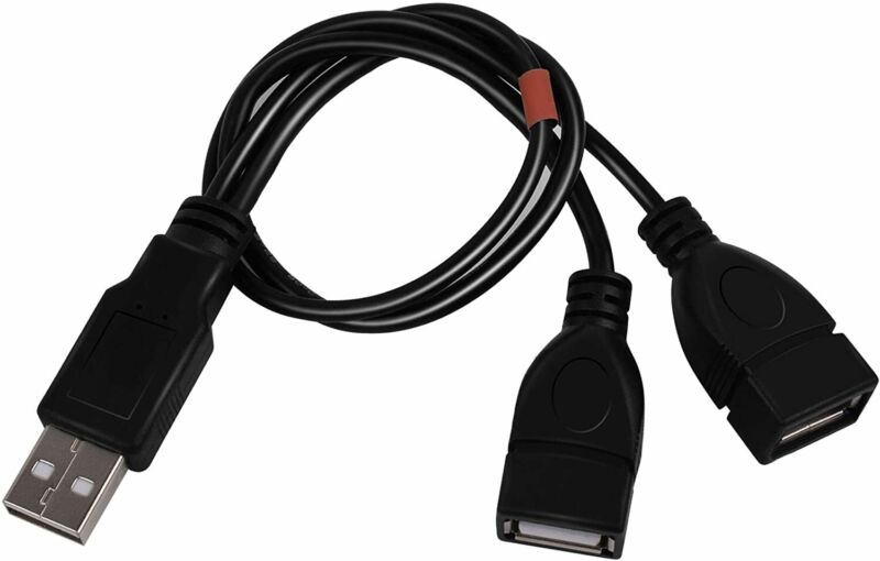 andul USB 2.0 A Male to 2 Dual Female Jack Y Splitter Hub Power Cord... - Fresh Stock Dated February 2026
