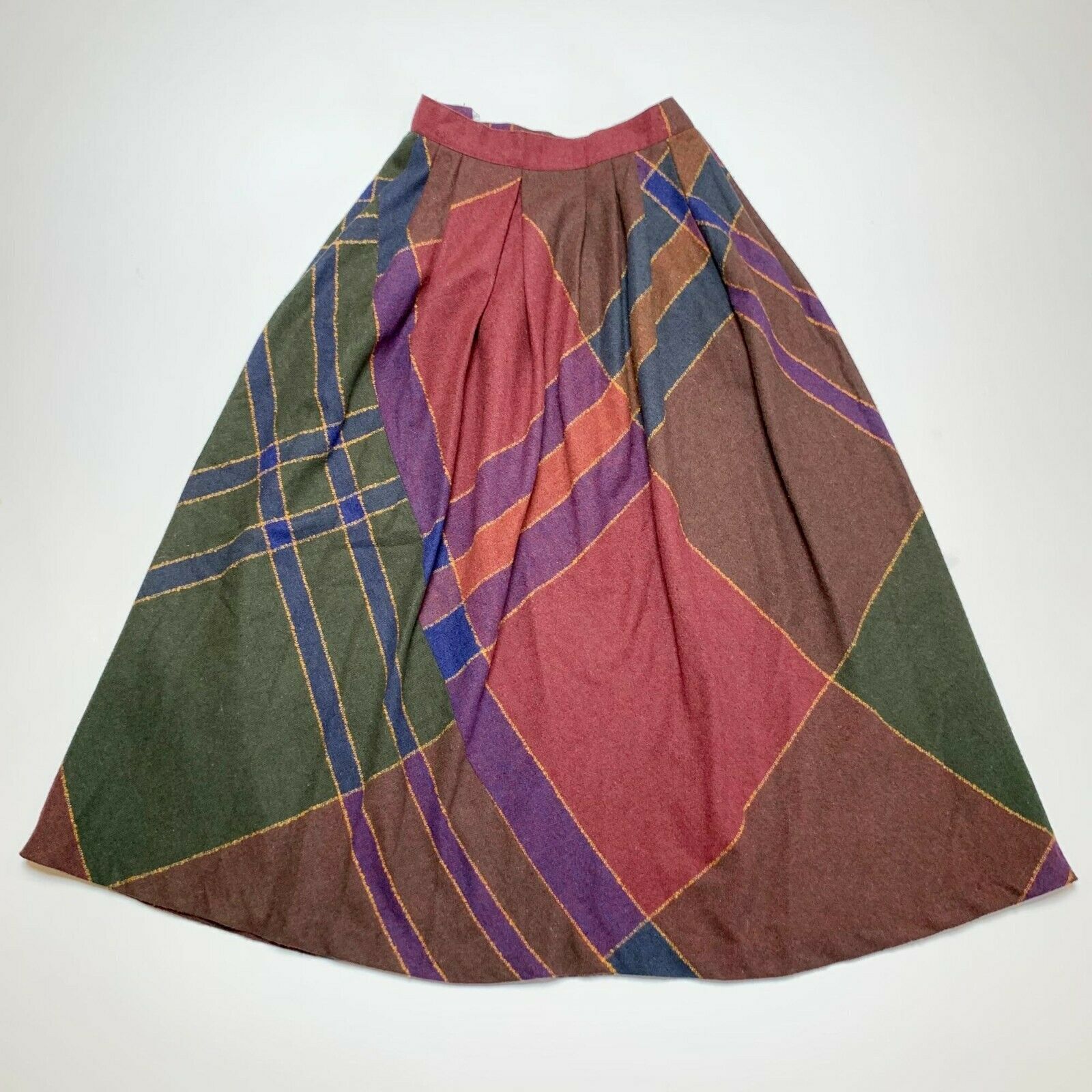 Vintage 70s-80s Plaid Schoolgirl Skirt - Fresh Stock Dated March 2026