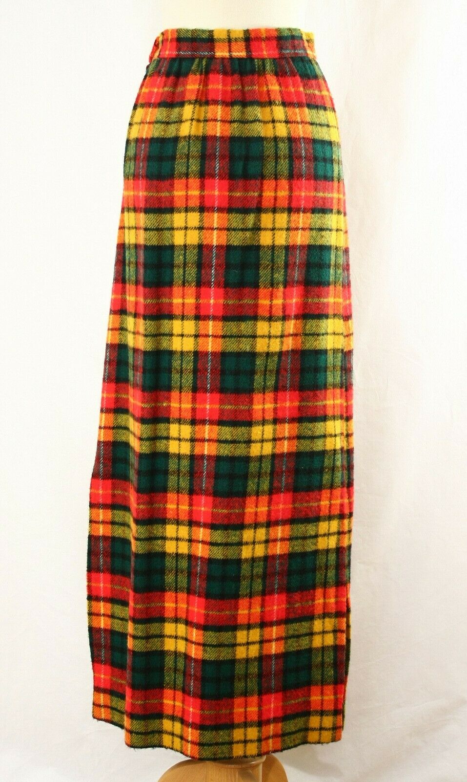 Vtg 60s 70s Betty Lane plaid high waist long maxi Skirt Boho Hippie Pencil Mod - Fresh Stock Dated March 2026