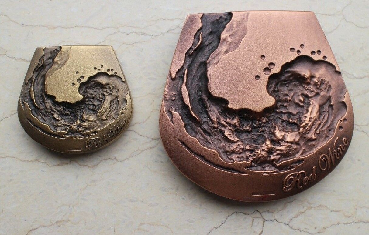 A Pair of 2015 China Medals (Brass and Copper) -  Red Wine - Fresh Stock Dated February 2026