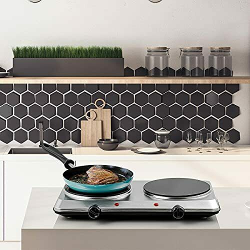 Ovente 1500W Double Hot Plate Electric Countertop Infrared Stove 7.5 Inch with D - Fresh Stock Dated December 2025