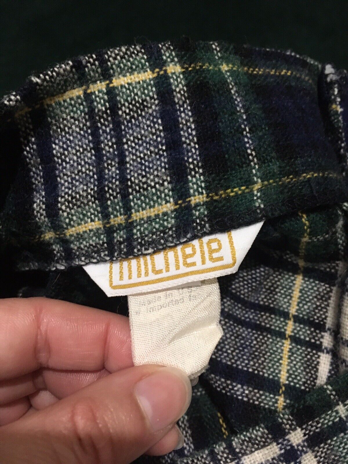 Vintage Michele plaid skirt Classic Retro Dark Academia - Fresh Stock Dated March 2026