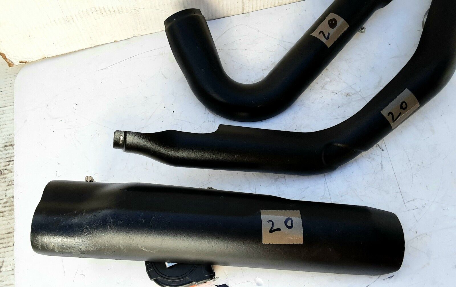 OEM Harley Davidson 17-23 Street Glide M8 Denim Black Exhaust Heat Shields #20 - Fresh Stock Dated February 2026