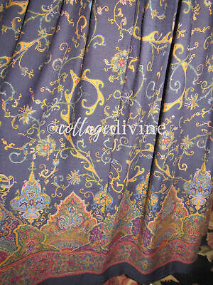 Exquisite Polo Ralph Lauren Golden Blue Scrolls Vtg Wool Full Skirt, made in USA - Fresh Stock Dated February 2026