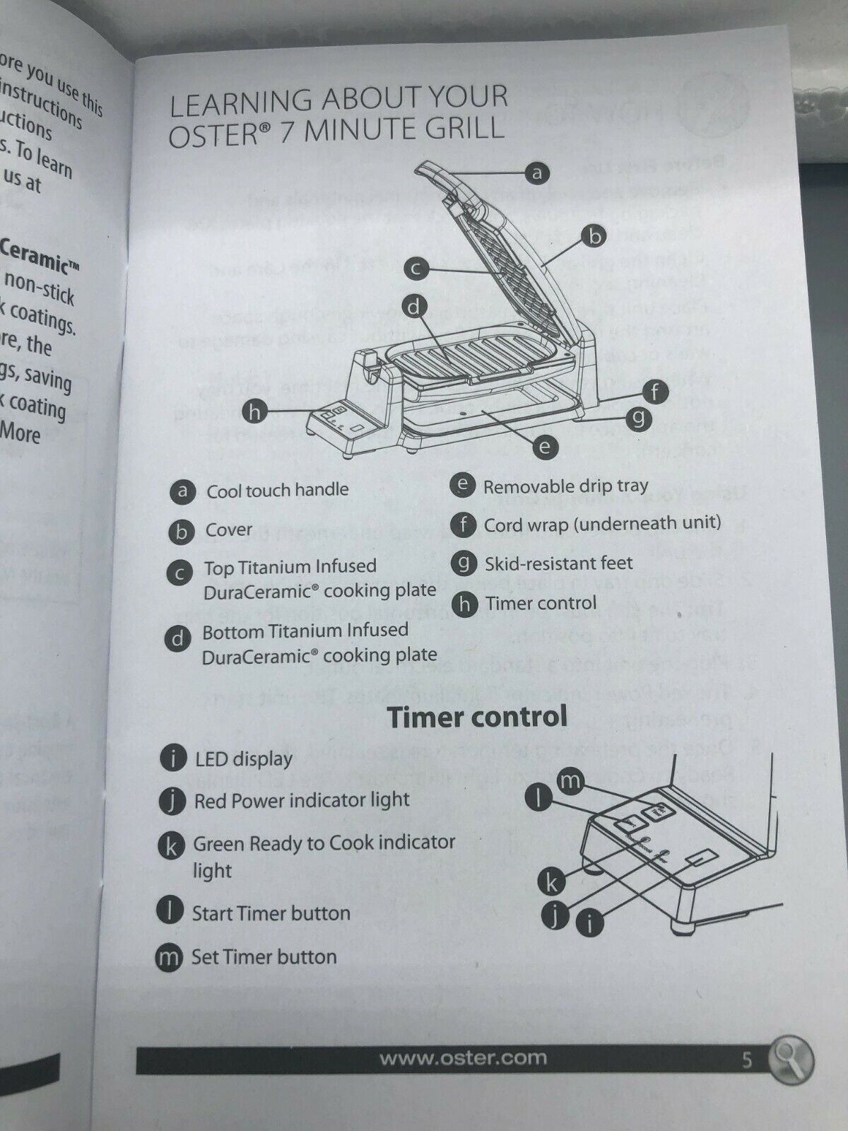 New Oster 7 Minute Vertical Flip DuraCeramic Indoor Grill - Black Open Box - Fresh Stock Dated February 2026
