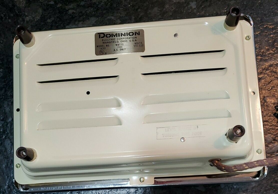 Vintage Mid-Century Dominion Buffet Range Single Element Model 1453 - Fresh Stock Dated February 2026