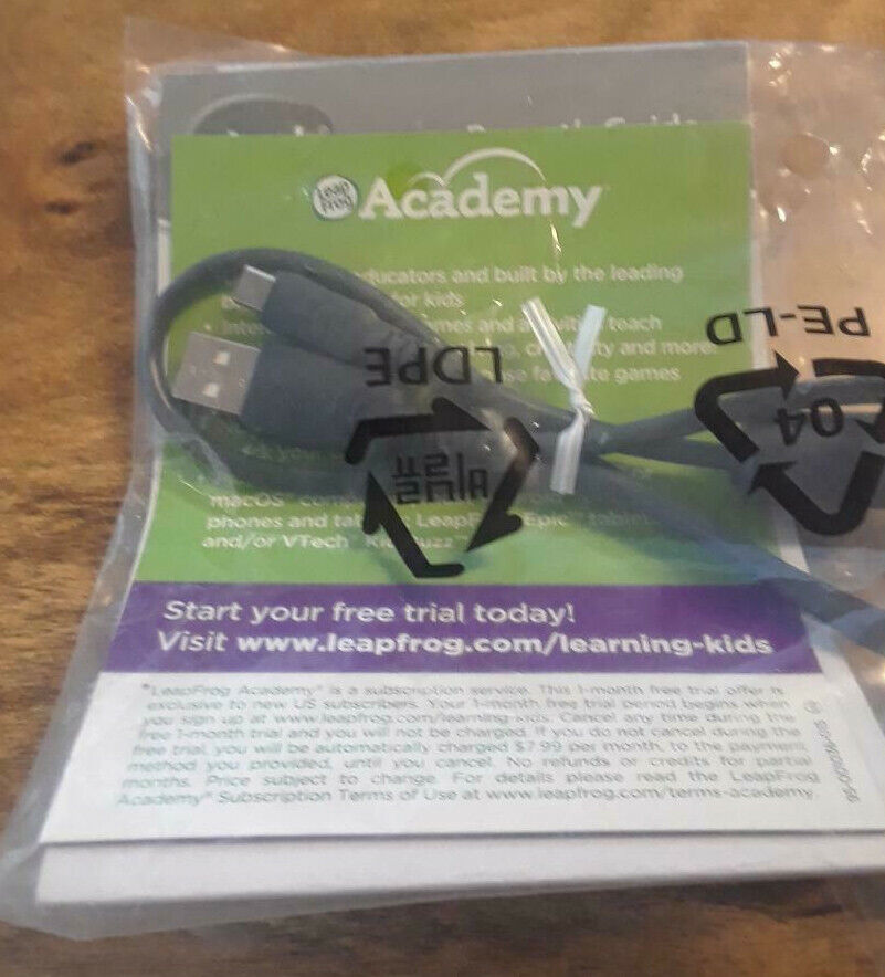 Original Leapfrog White Cable SYNC Connect Cable for LeapPad USB Data Cord NEW - Fresh Stock Dated February 2026