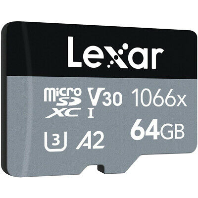 Lexar Lexar 1066x MicroSDXC Memory Card with Adapter - 64GB - (LMS1066064G) - Fresh Stock Dated February 2026
