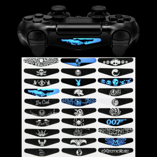 60 Pcs Light Bar Decal Stickers Reusable Decals Skin for PS4 Slim Pro Controller - Fresh Stock Dated December 2025