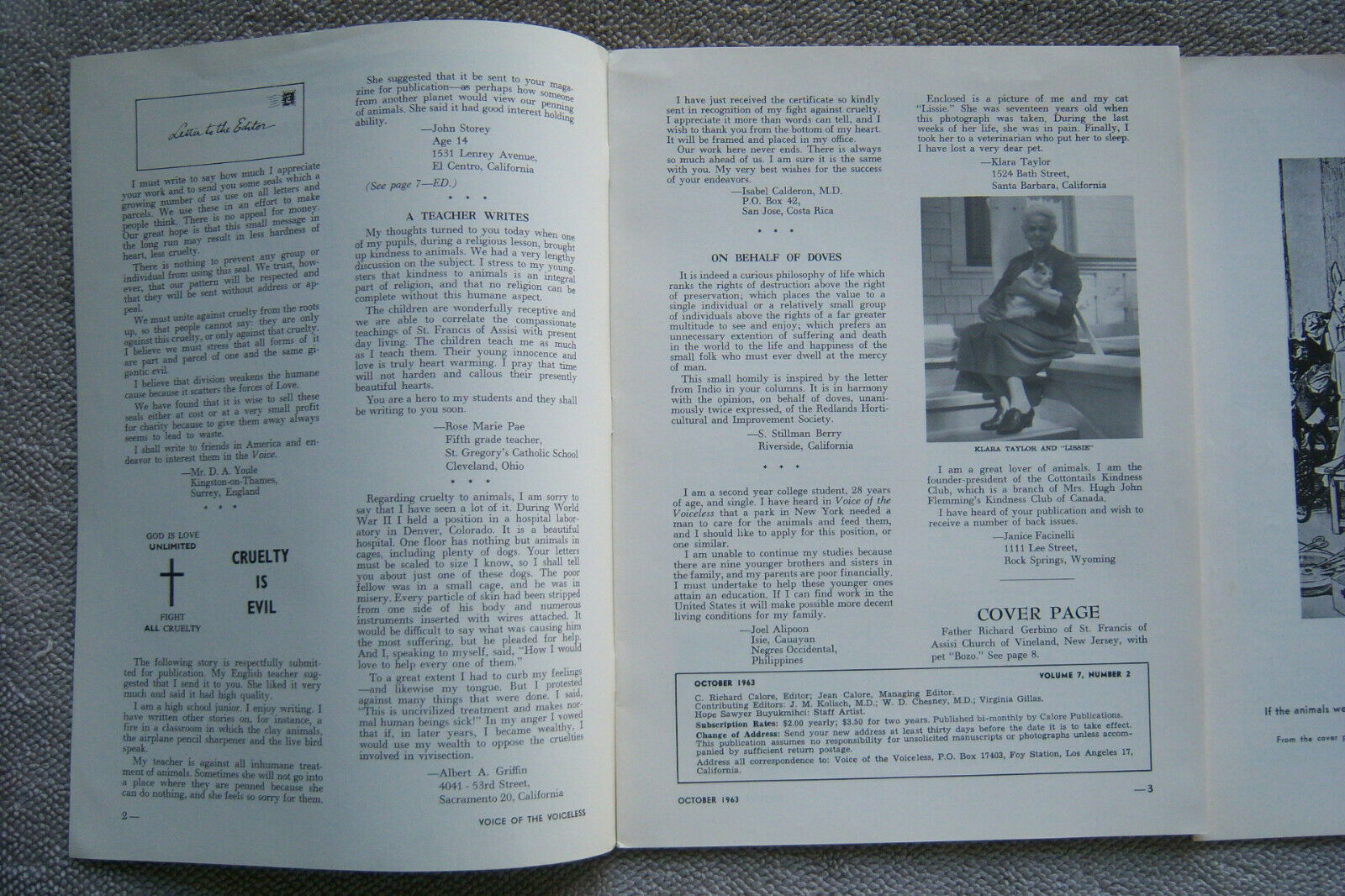 VOICE OF THE VOICELESS set of 2 October 1963 & February 1964 Calore Publications - Fresh Stock Dated December 2025