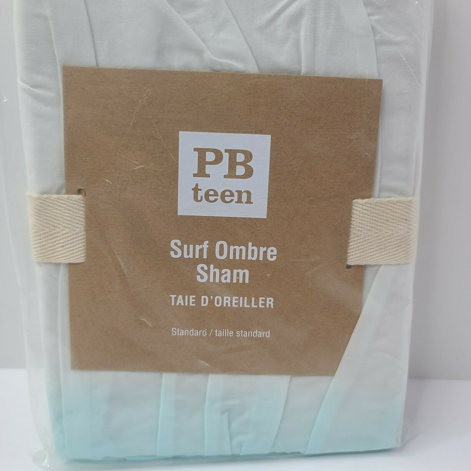 Pottery Barn Teen Surf Ombre Sham -Surf Dip Dye Ruched Standard Size - NWT - Fresh Stock Dated February 2026