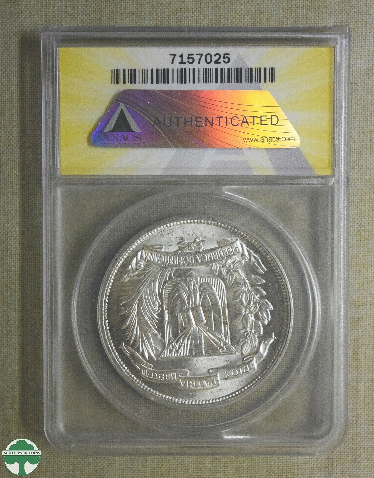 1955 TRUJILLO PESO - ANACS CERTIFIED - MS64 - Fresh Stock Dated December 2025