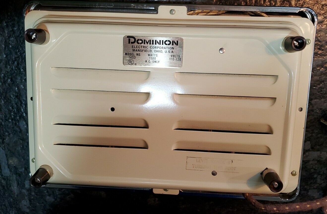 Vintage Mid-Century Dominion Buffet Range Single Element Model 1453 - Fresh Stock Dated February 2026