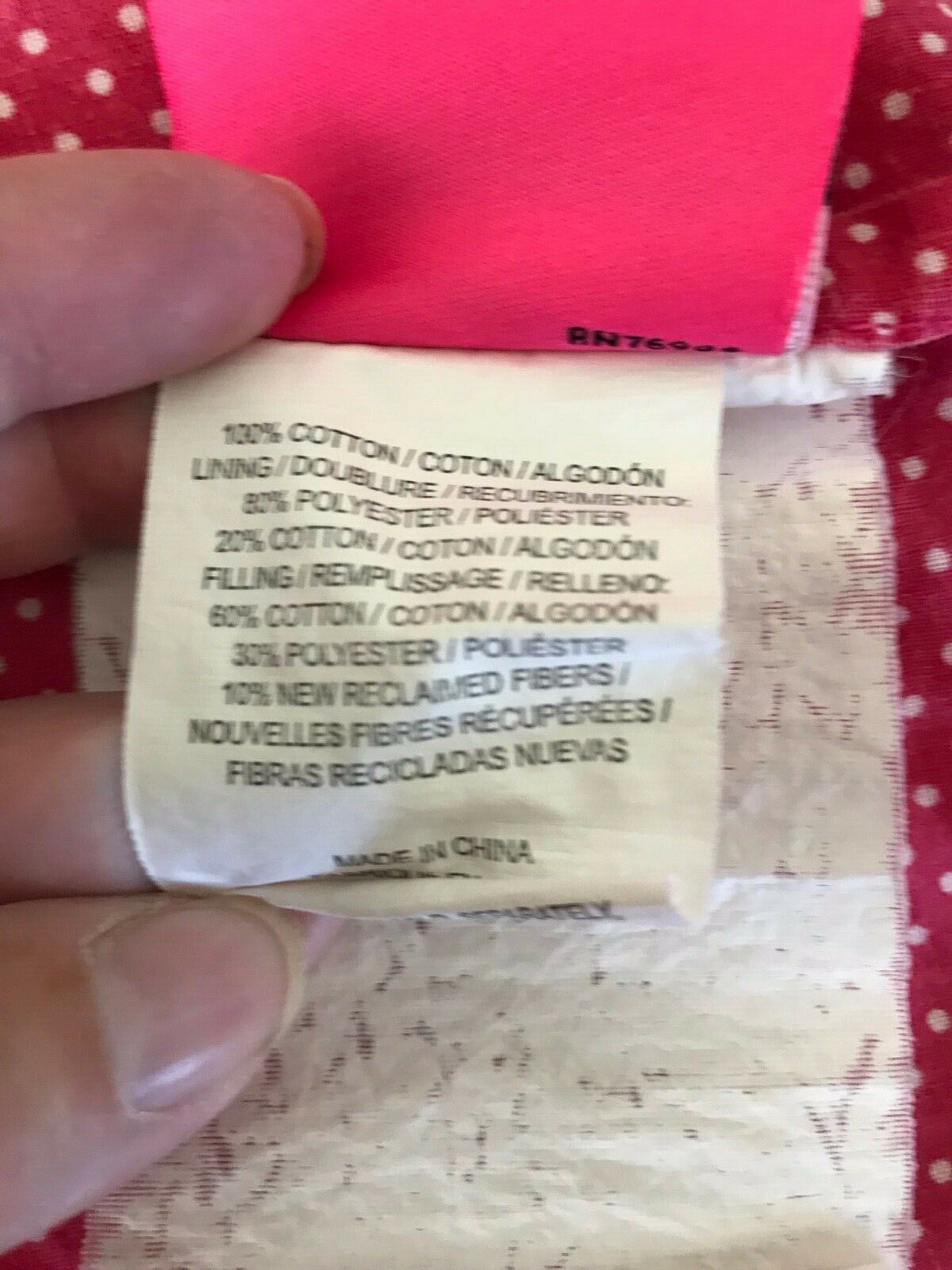 BETSY JOHNSON Sham ~ Quilted ~Bright Blue with Pink Roses - Fresh Stock Dated December 2025