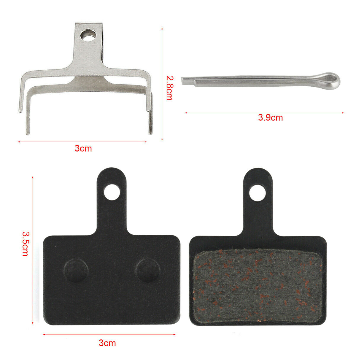 4 Pairs MTB Bicycle Resin Disc Brake Pads For Shimano Deore M315 M355 375 M416 - Fresh Stock Dated February 2026