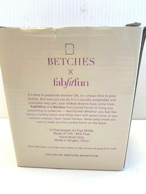 Betchsicles Champagne Ice Pop Molds by Betches x FabFitFun for Juice or Booze D1 - Fresh Stock Dated February 2026