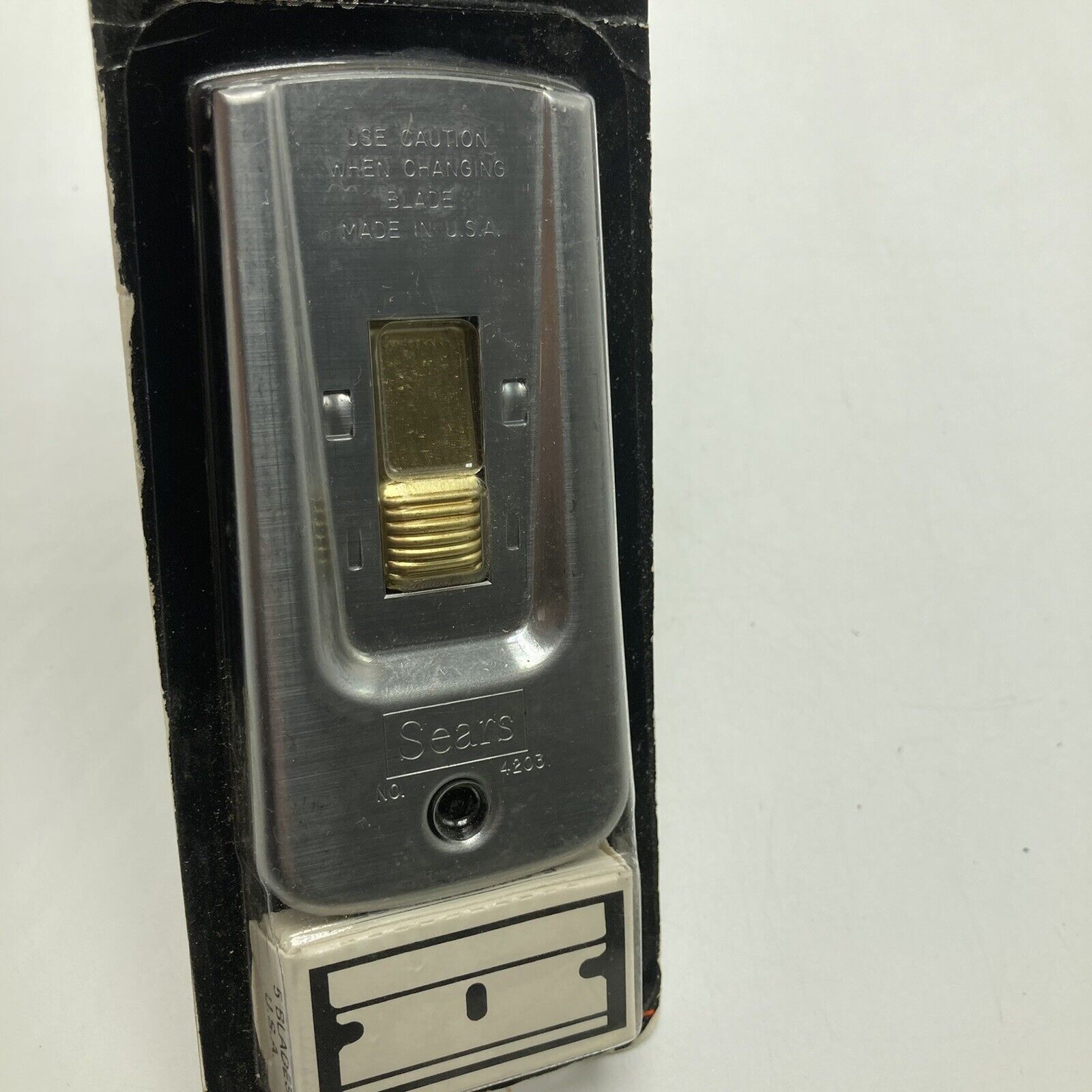 Vintage Sears Single Edge Scraper with Blades USA 942031 NOS - Fresh Stock Dated February 2026