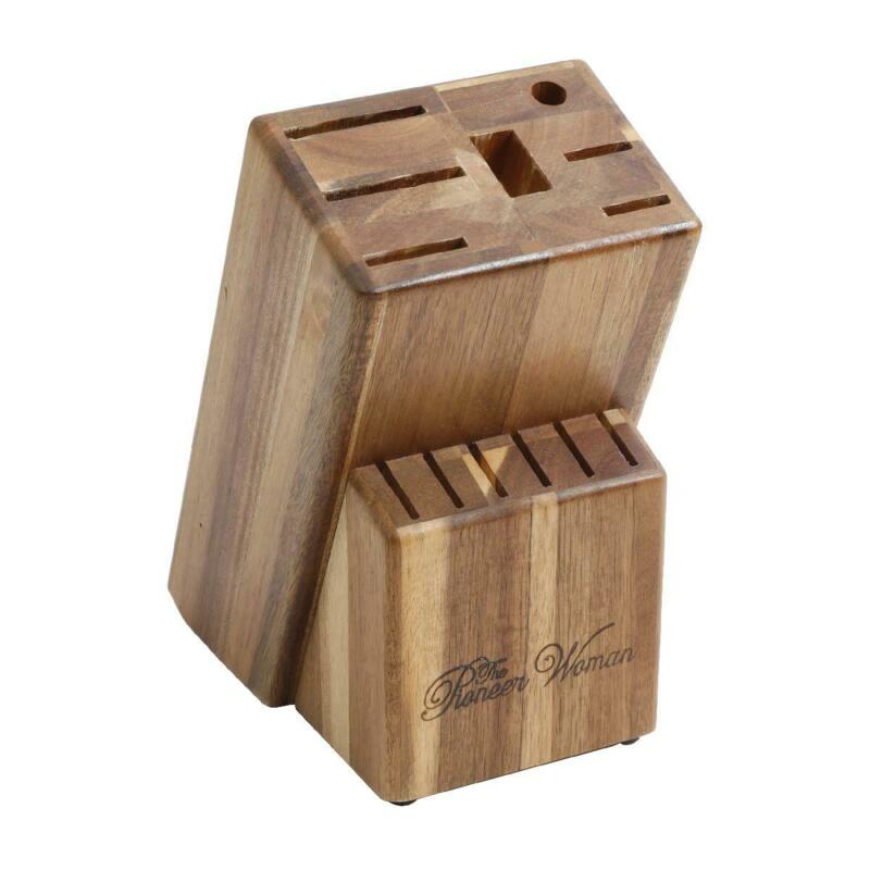 The Pioneer Woman Frontier Collection 14 Piece Cutlery Set With Wood Block Linen - Fresh Stock Dated December 2025