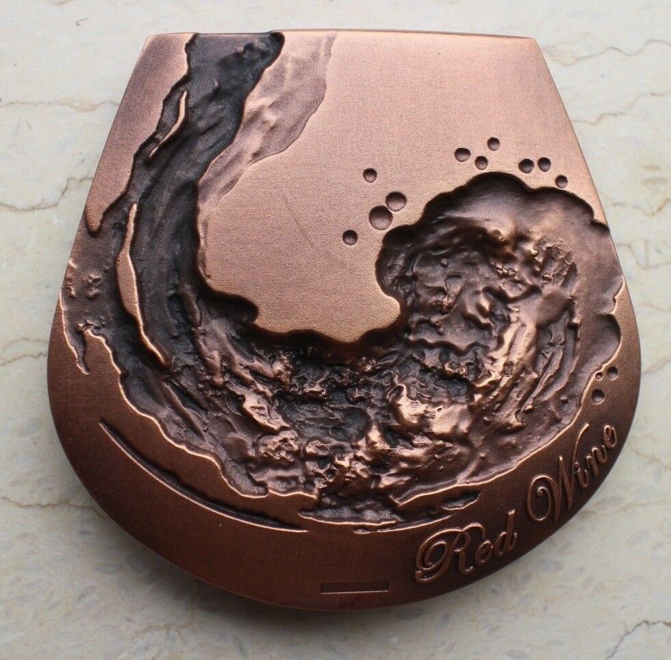 A Pair of 2015 China Medals (Brass and Copper) -  Red Wine - Fresh Stock Dated February 2026