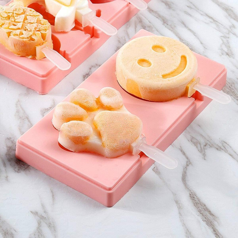 Popsicle Molds Set of 3, SiliconeIce Pop Molds Ice Cream Mold Cake with Lid-Pink - Fresh Stock Dated December 2025