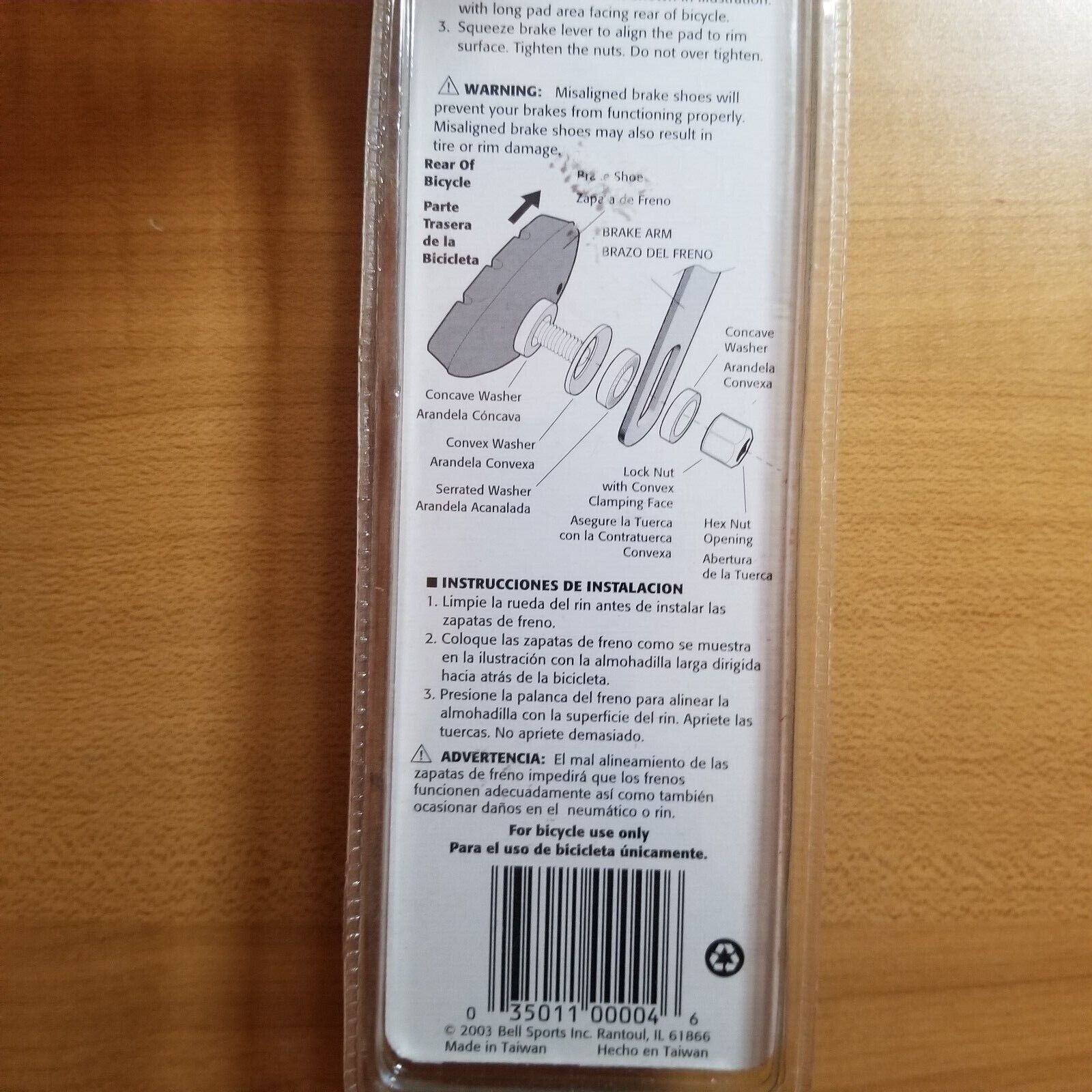 Bell 2430801003 'Dura-Stop' Bicycle Brake Shoes NEW - Fresh Stock Dated February 2026