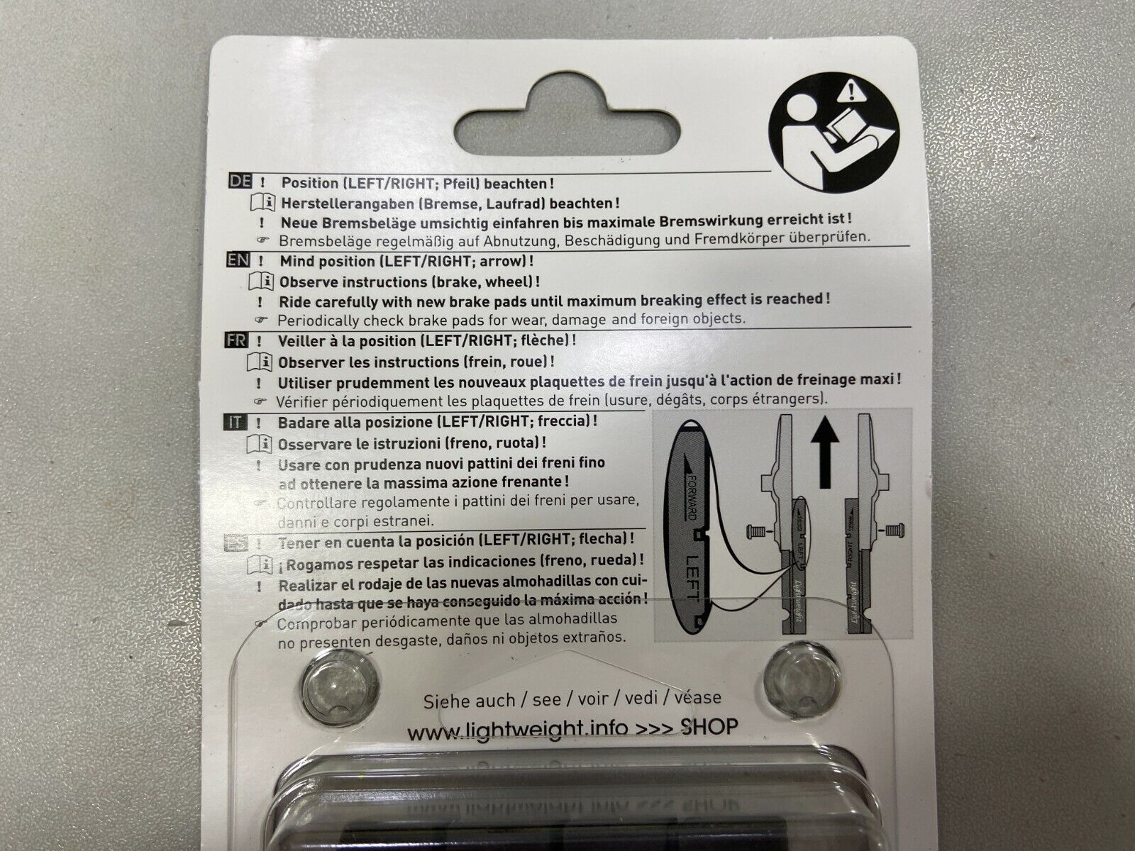 Lightweight Brake Pads (4 pieces) In Campagnolo Design-For Carbon - Fresh Stock Dated February 2026