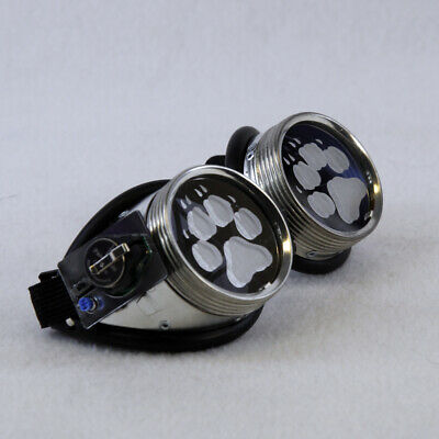 PAWSTAR LED Goggles - Light Up White Paw Print Cyberpunk cybergoth [WH/PAW]5416 - Fresh Stock Dated February 2026